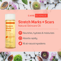 Care Science body oil serum targets scars with nourishing botanicals for improved texture