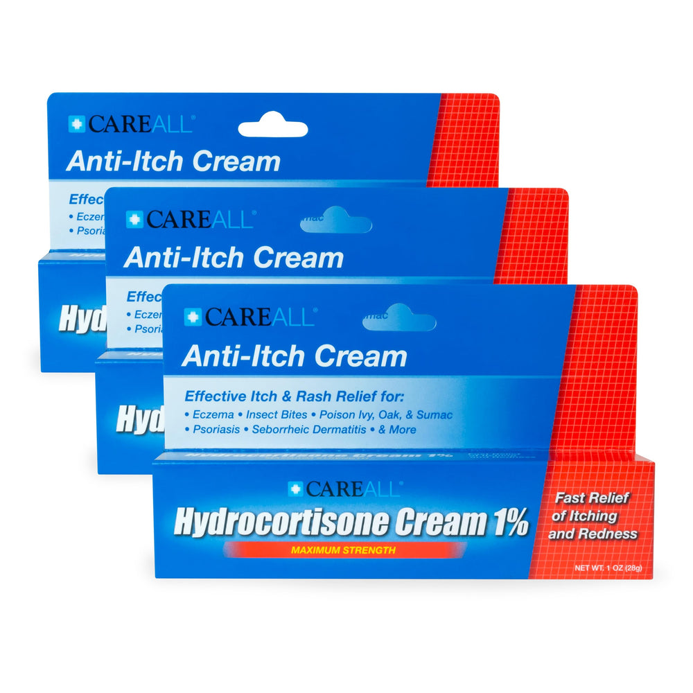 CareAll Hydrocortisone 1% applying cream to skin