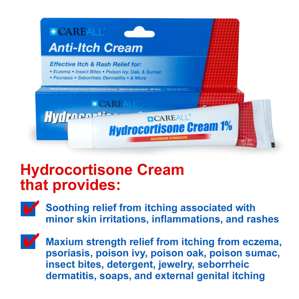 CareAll Hydrocortisone 1% pack of 3 tubes for home use