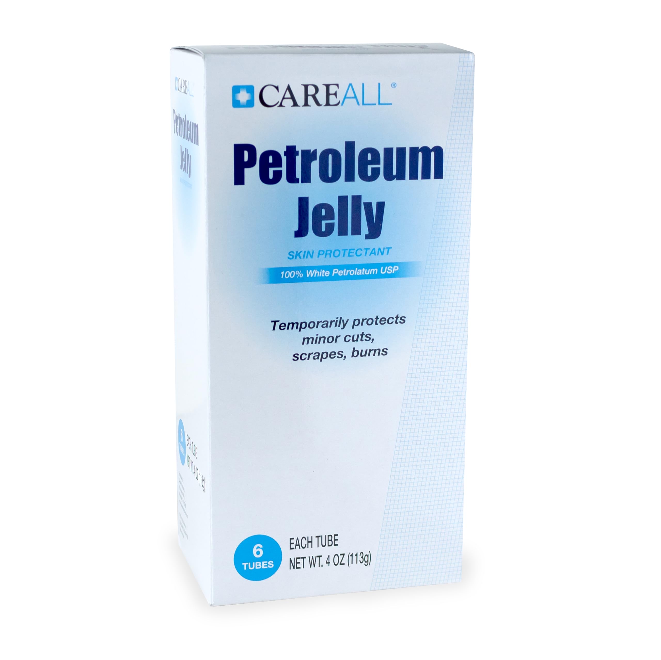 CareALL petroleum jelly first-aid use on minor scrapes indicating versatile barrier.