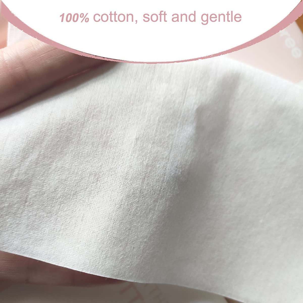 Careboree soft cotton facial wipe texture suitable for facial care routine