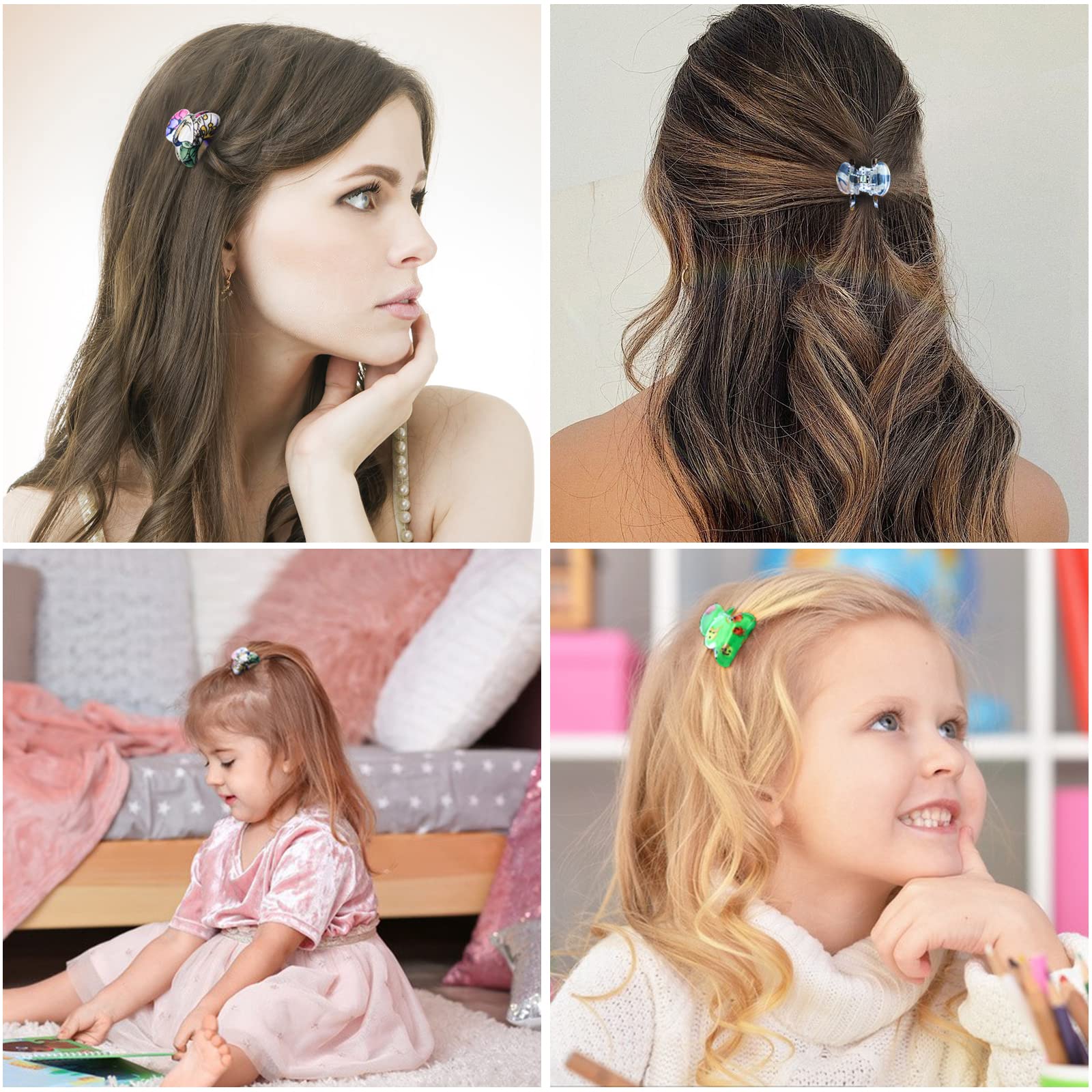 Carede mini acrylic hair clip close-up highlighting durable, easy-to-clean material.