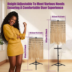 CAREFREE FINDS braiding rack with detachable tray keeps tools within reach during braiding.