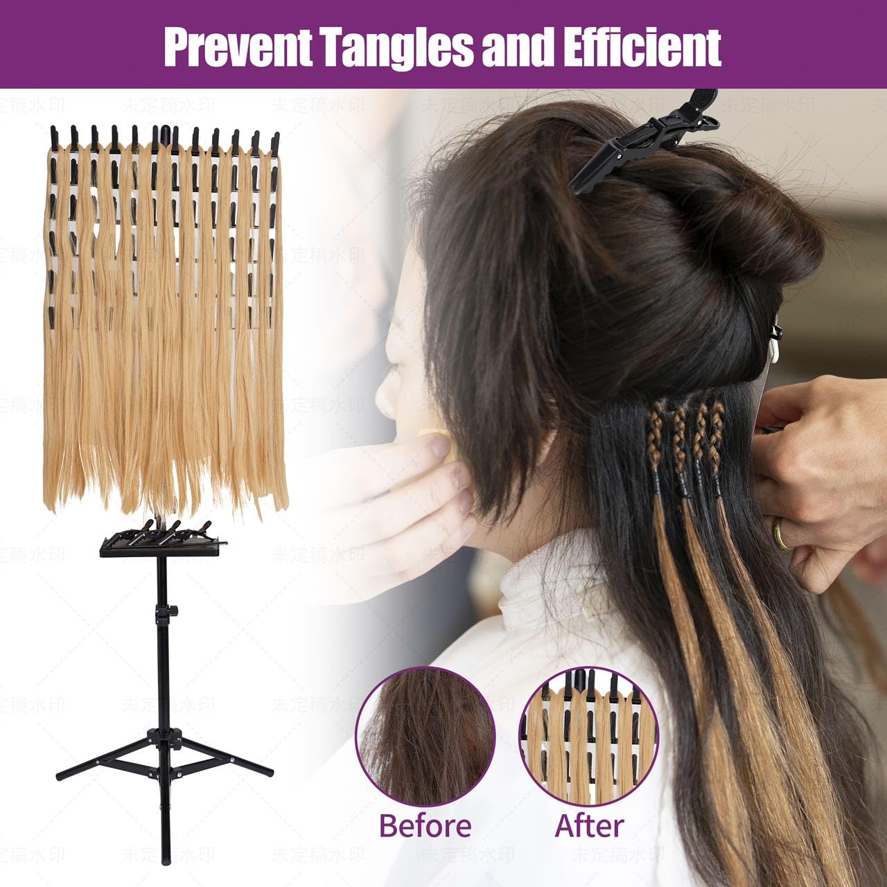 CAREFREE FINDS braiding rack foldable base for easy storage and transport.
