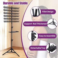 CAREFREE FINDS braiding rack peg configuration organized for pre-parting.