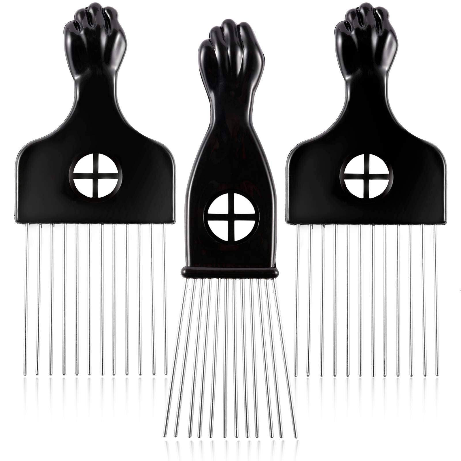CAREHOOD metal Afro lift comb with wide teeth detangles curly hair smoothly