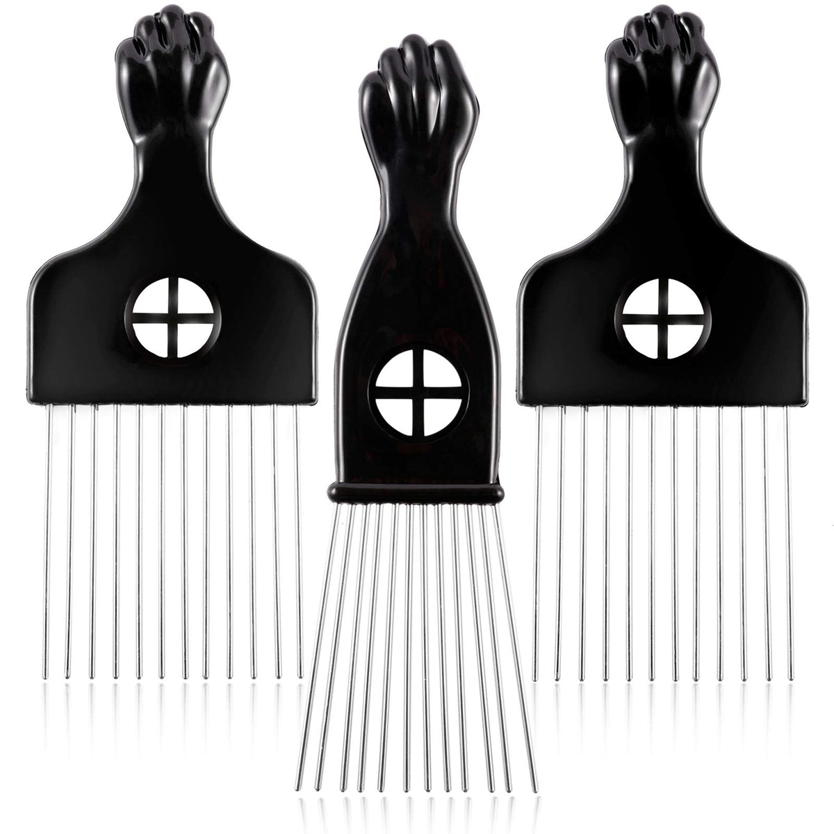 CAREHOOD metal Afro lift comb with wide teeth detangles curly hair smoothly