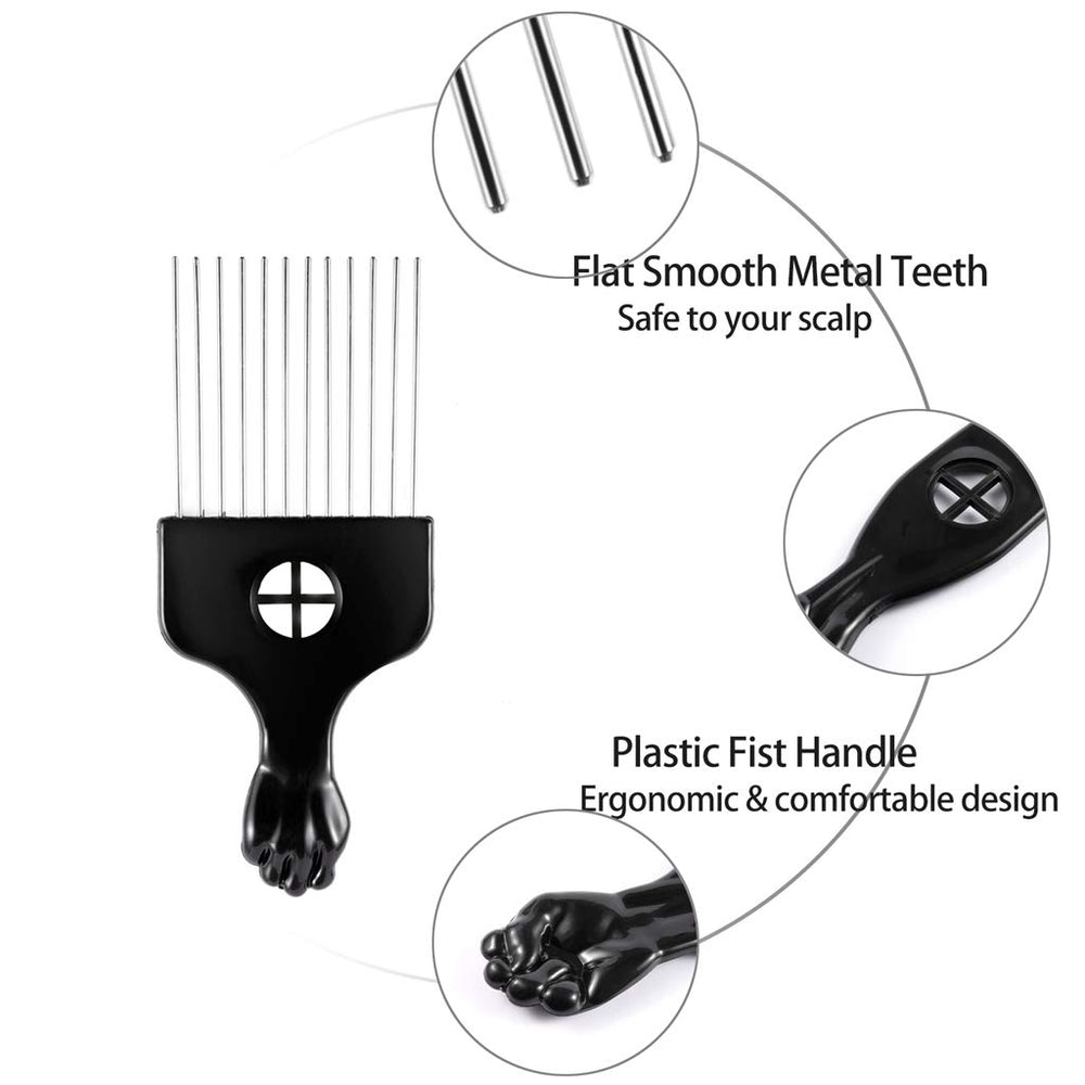 CAREHOOD metal Afro lift comb wide teeth glide through textured hair
