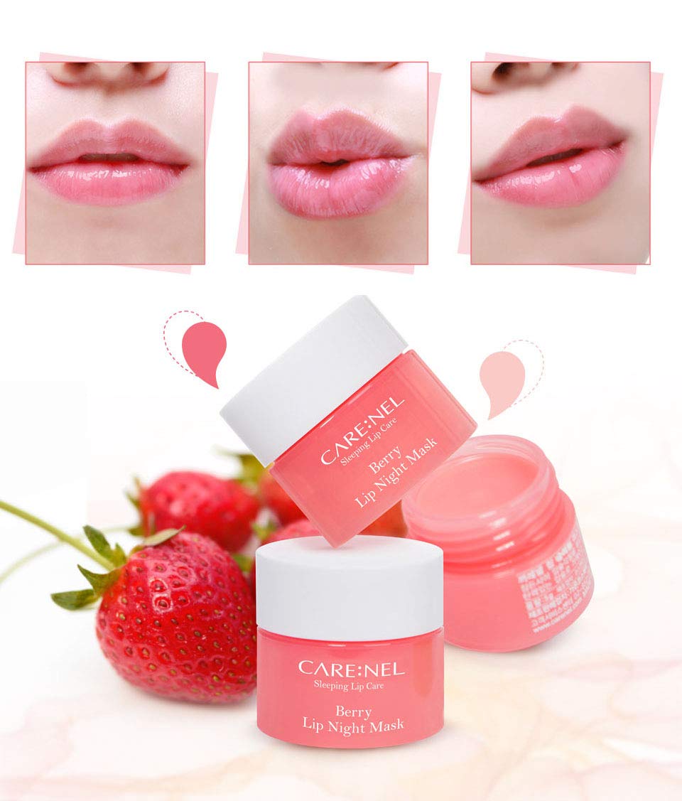 CARE:NEL Lip Sleeping Mask close-up texture for smooth lips.