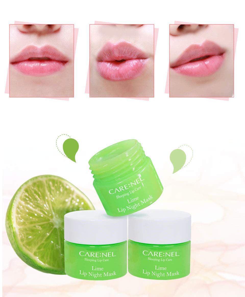 CARE:NEL Lip Sleeping Mask 5g jar opened with creamy nightly care.