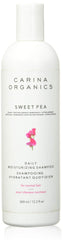 Carina Organics Sweet Pea Shampoo bottle—daily gentle cleansing for sensitive scalps.