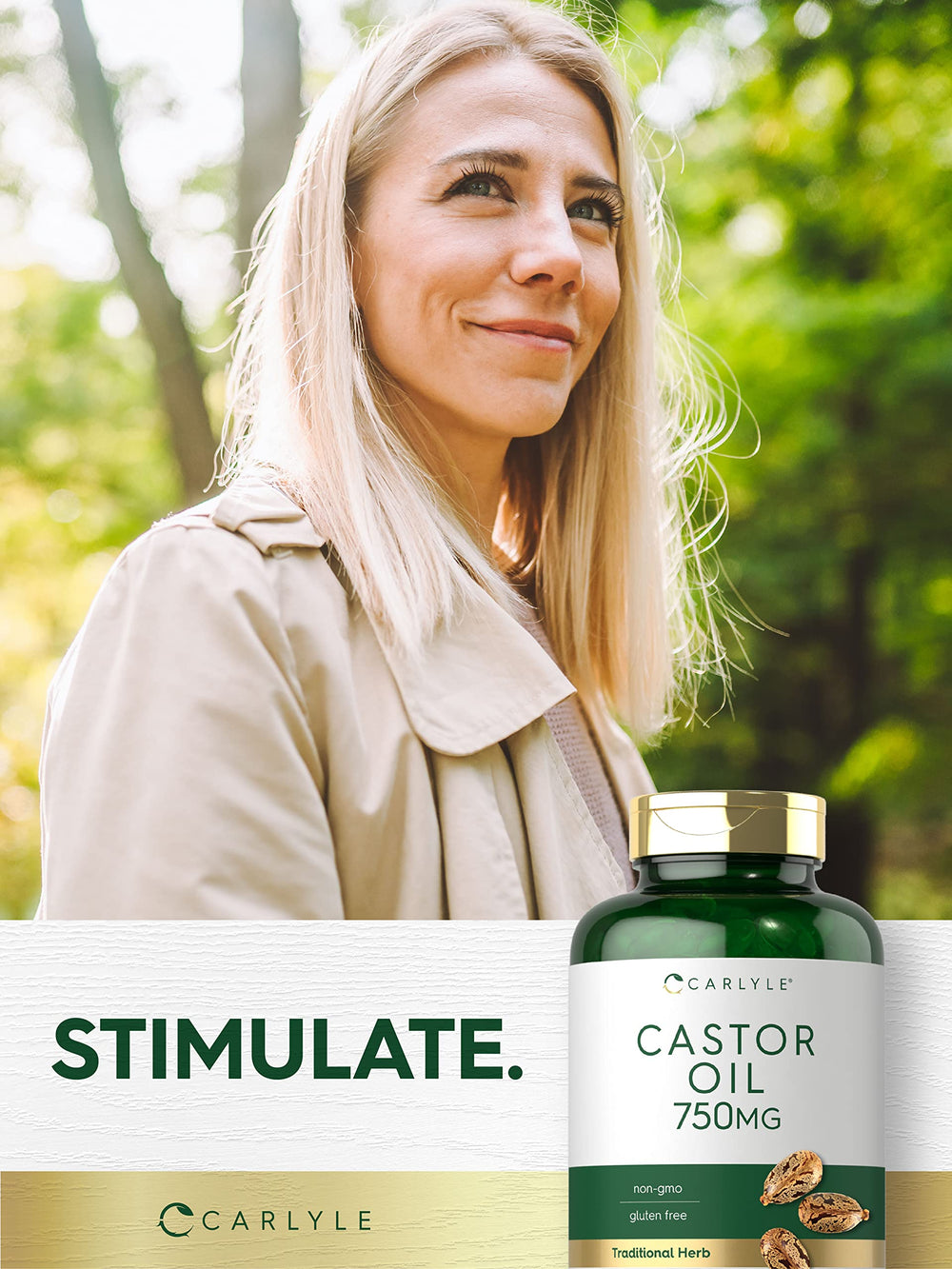 Carlyle Castor Oil lab-tested seal reinforces trust in premium ingredients and quality control.
