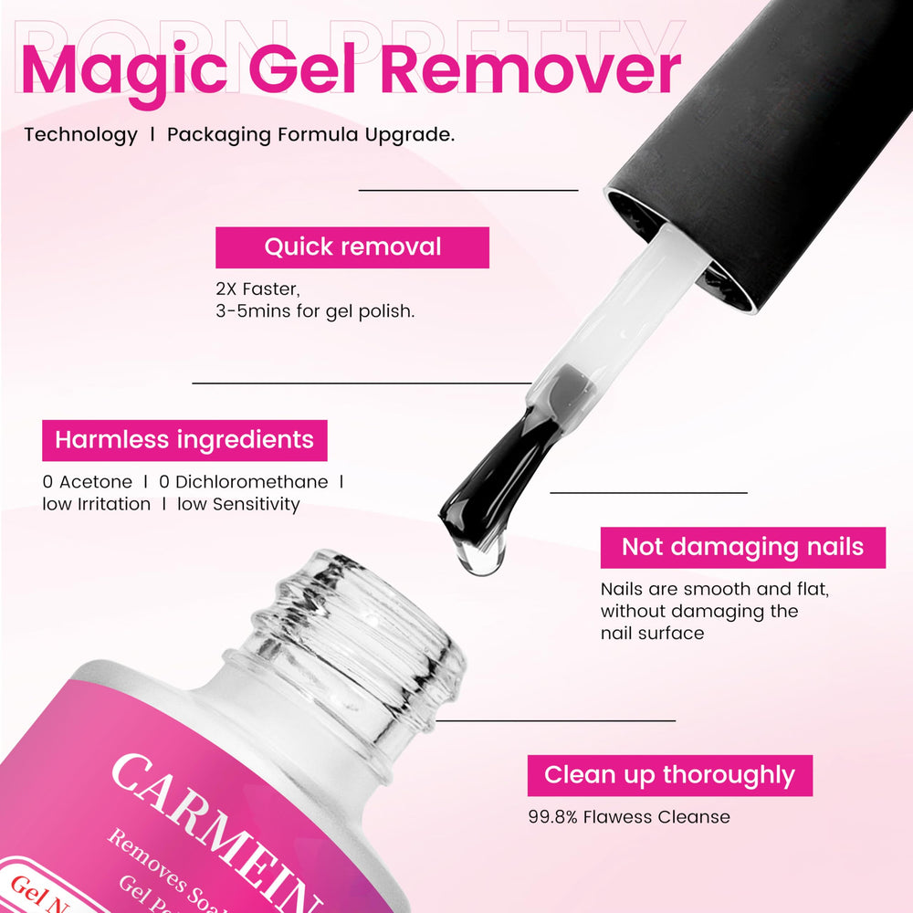 CARMEIN nail prep matte surface helps ensure even gel removal