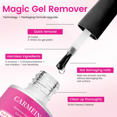 CARMEIN nail prep matte surface helps ensure even gel removal