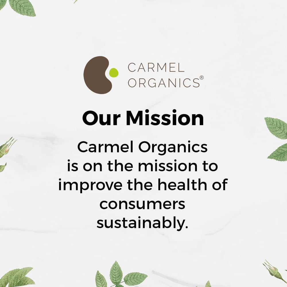 CARMEL ORGANICS packaging with extra safety layer for protection.