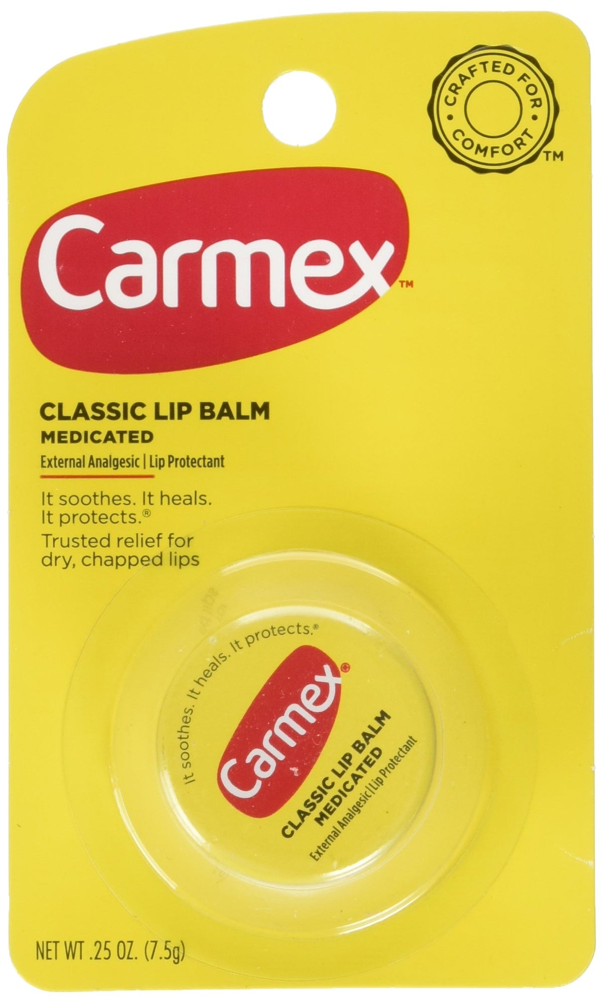 Carmex balsamo labial clasico en envase compacto para llevar