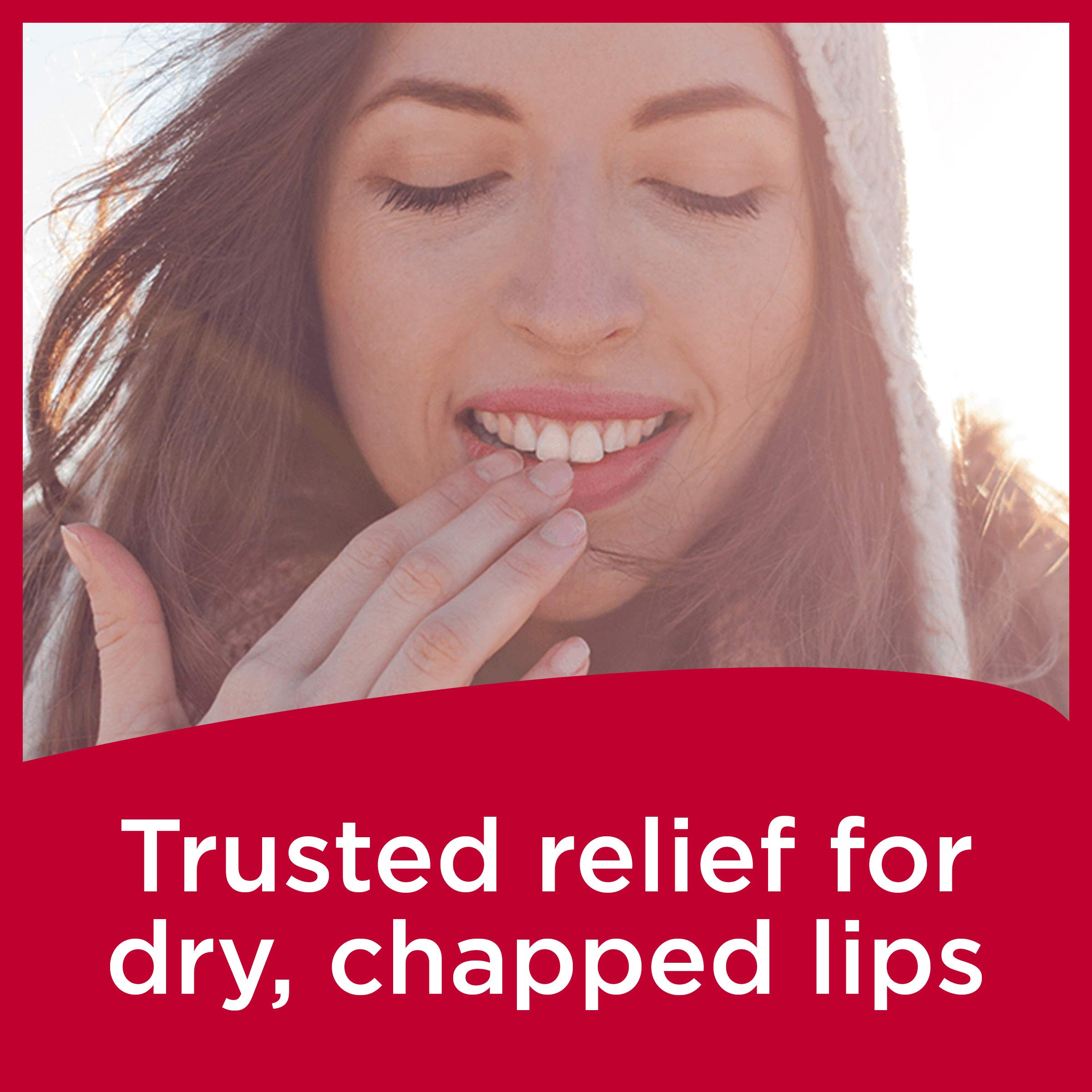Carmex Medicated Lip Balm Sticks with camphor and menthol for cooling relief