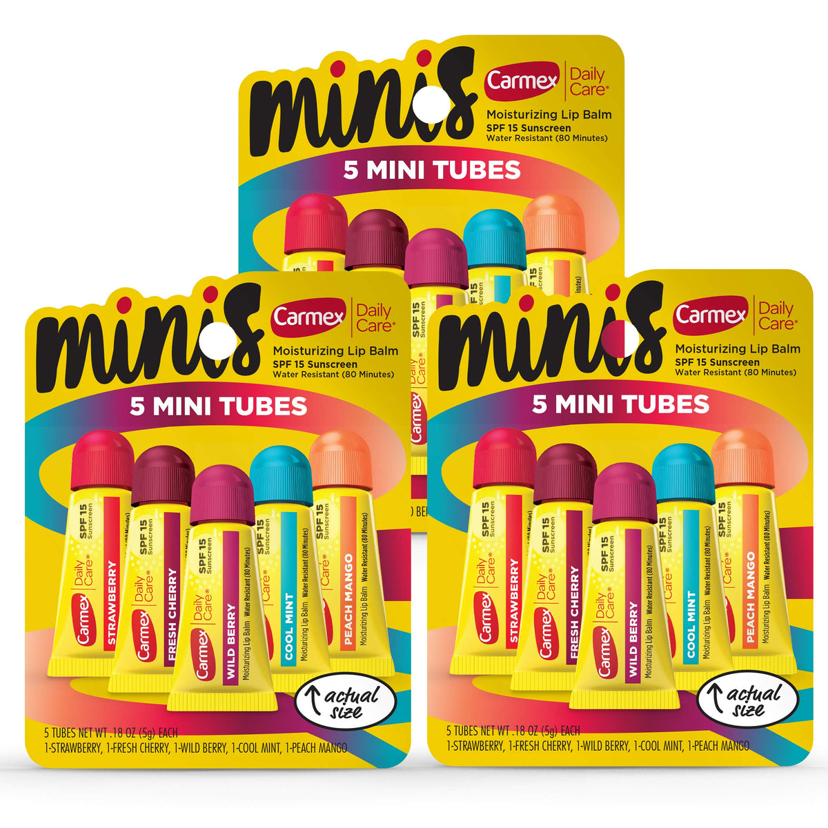 Carmex Daily Care Minis SPF15 strawberry tube for on-the-go lip moisture