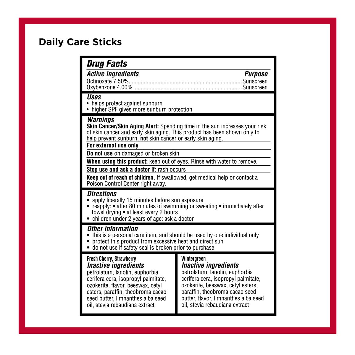 Carmex Daily Care Minis SPF15 wintergreen mini tube for travel-friendly lip protection
