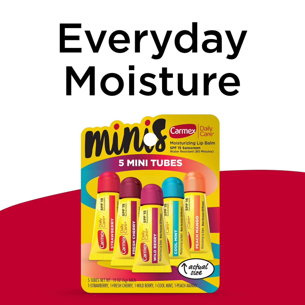Carmex Daily Care Minis SPF15 wild berry tube ideal for flavor-forward lip care outdoors