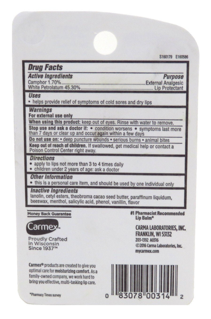 Carmex lip balm 3-pack packaging shows value and everyday protection.