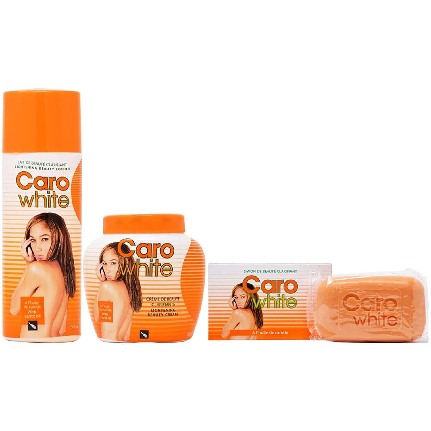 Caro White Set-3 lotion bottle pour for long-lasting hydration across the day.