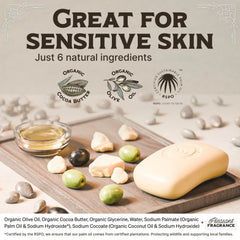 Carolina Castile triple milled bar texture for rich silky lather