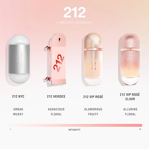 Carolina Herrera 212 NYC floral notes and bergamot evoke bright wearable daytime energy.