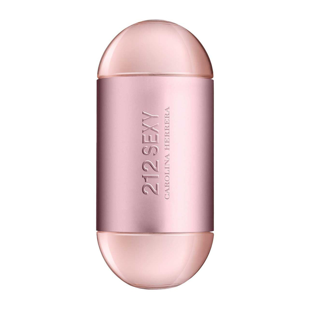 Carolina Herrera 212 Sexy bottle closeup highlights luxe glass and refined scent.