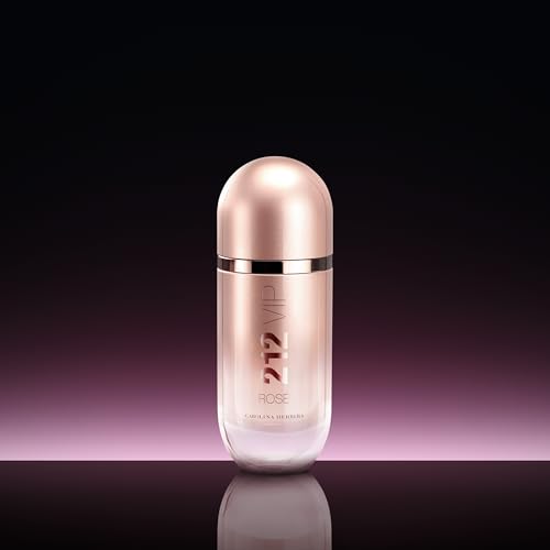 Carolina Herrera 212 VIP Rosé base with amber and wood adds warmth.