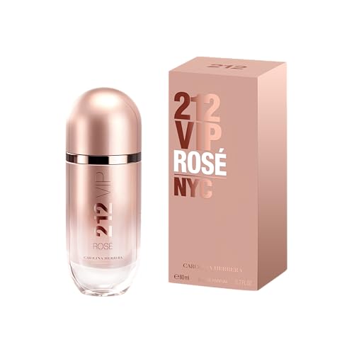 Carolina Herrera 212 VIP Rosé champagne opening signals celebratory sparkle.
