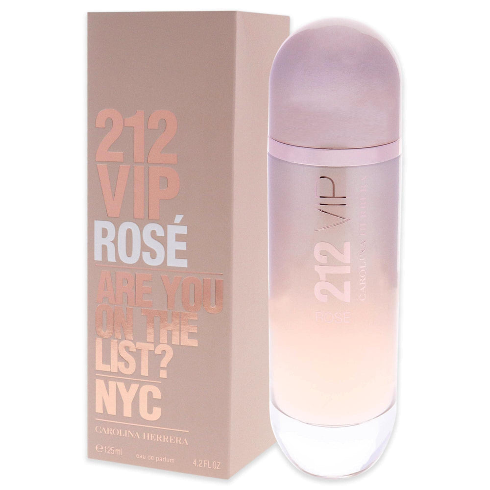 Carolina Herrera 212 VIP Rose shows woody musk depth for lasting intrigue.