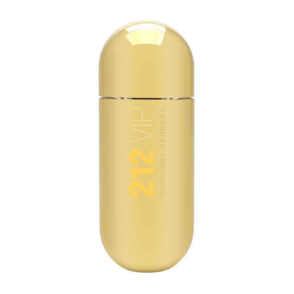 Carolina Herrera 212 VIP Women EDP bottle on vanity evoking evening glamour.