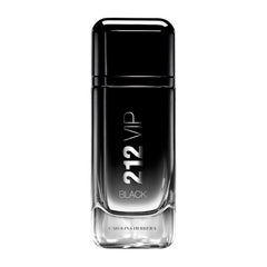 Carolina Herrera 212VIP Black bottle pour illustrates evening sophistication for nights out.
