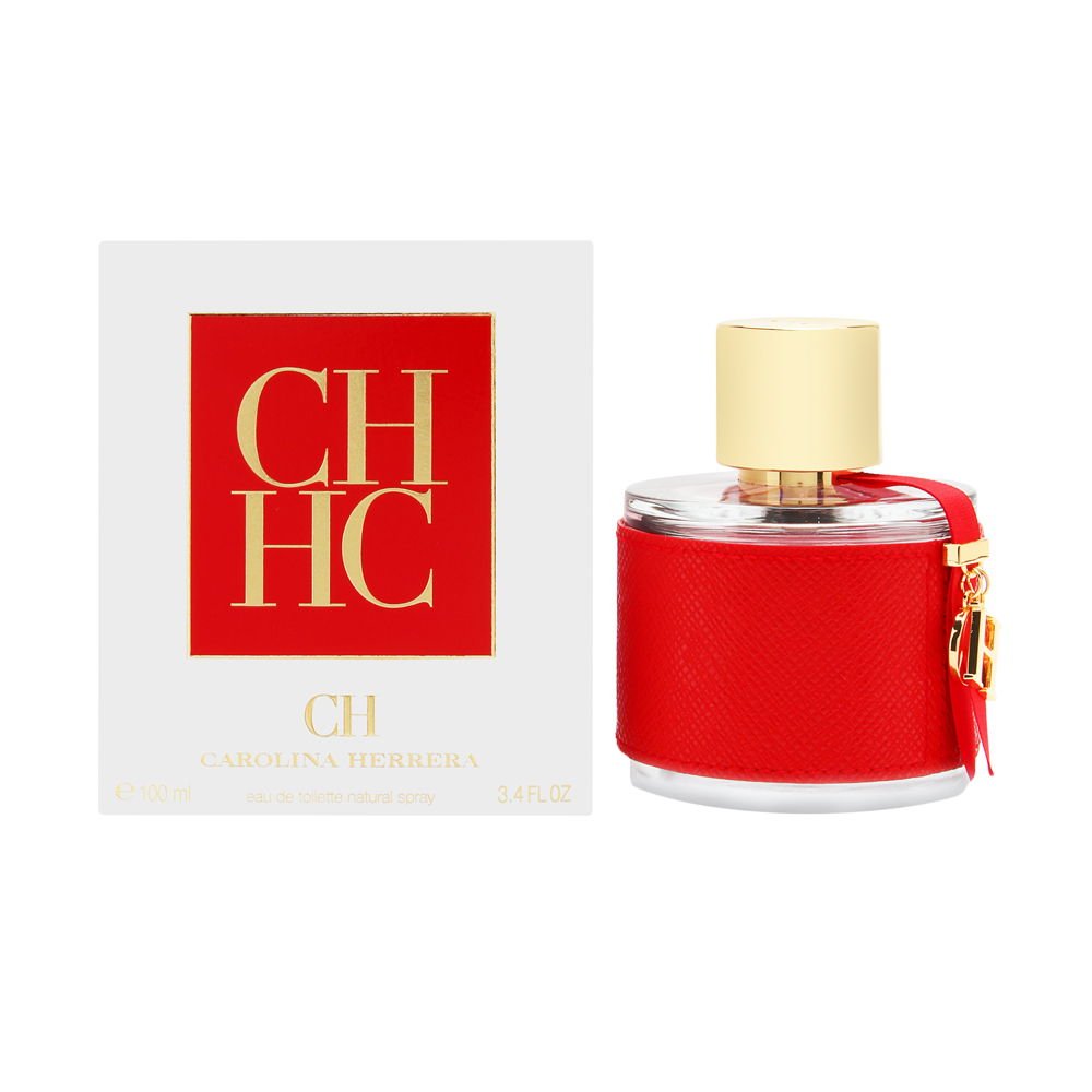 Carolina Herrera CH fragrance bottle shows a fresh floral-amber scent, ideal for daily wear.