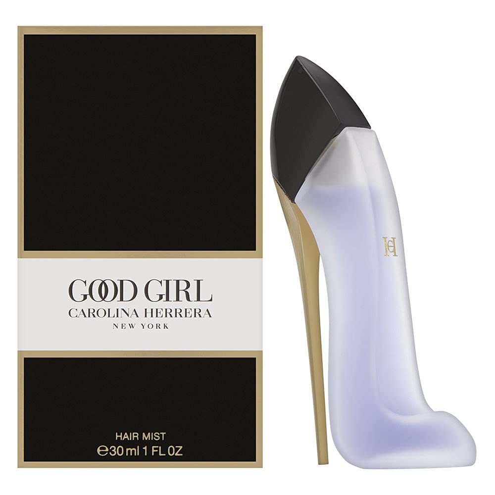 Carolina Herrera Good Girl Hair Mist bottle pour delivers a light floral-oriental scent for on-the-go freshness.
