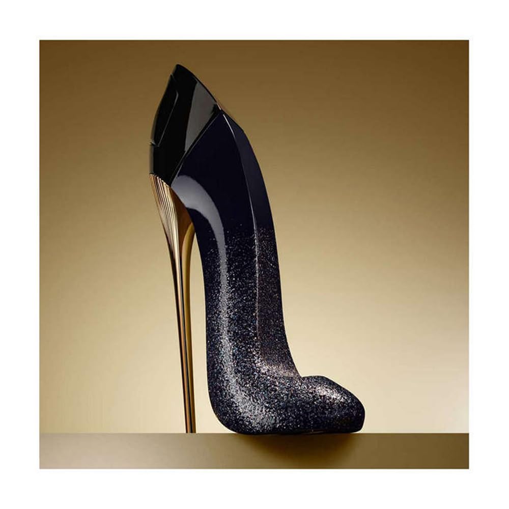 Carolina Herrera Good Girl Supreme degradado negro con brillo: enfoque degradado, glamour moderno.