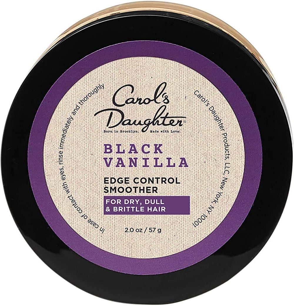 Carol's Daughter Black Vanilla Edge Control bottle for sleek edges and moisture