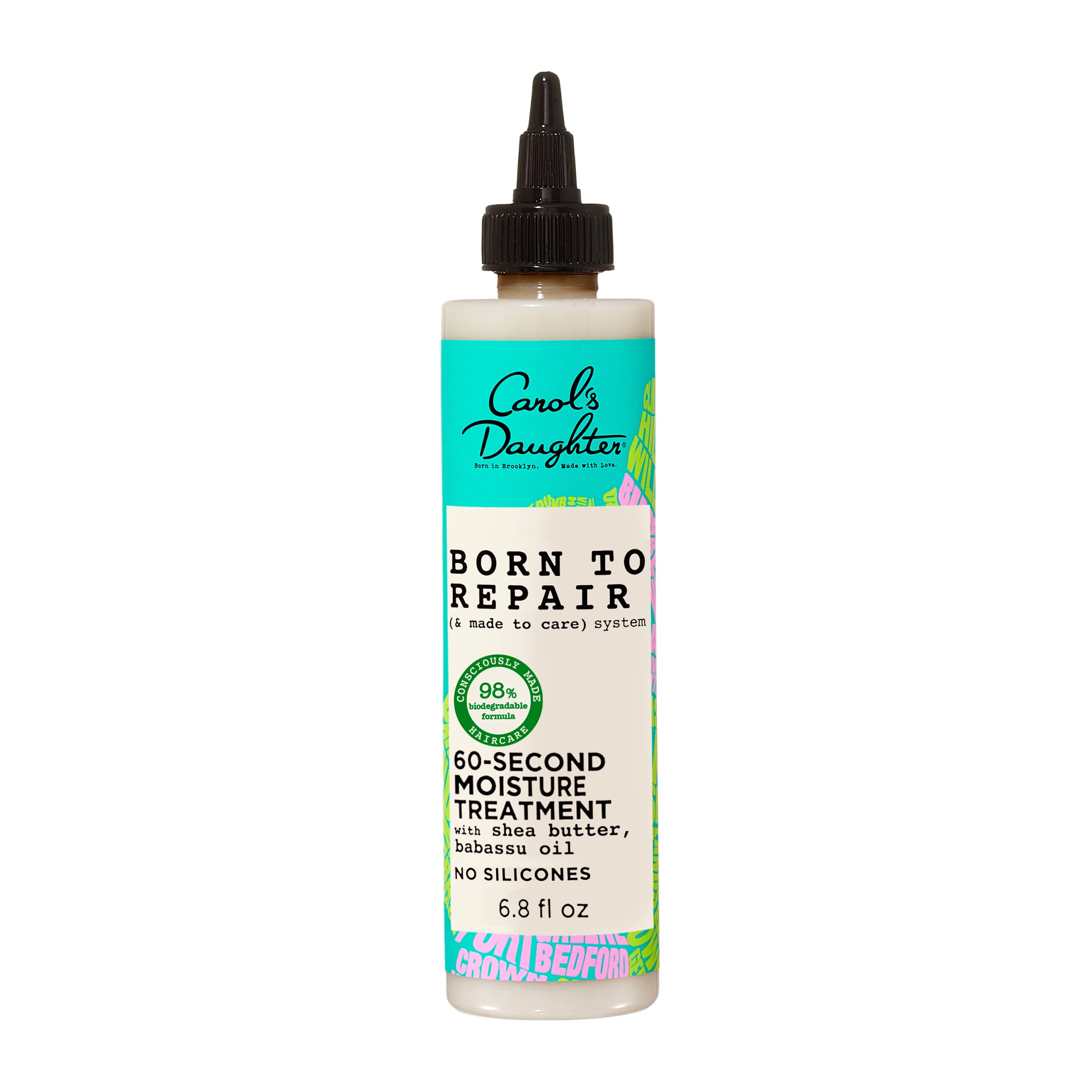Carol's Daughter Born To Repair 60-Second Moisture Treatment bottle delivering instant hydration.