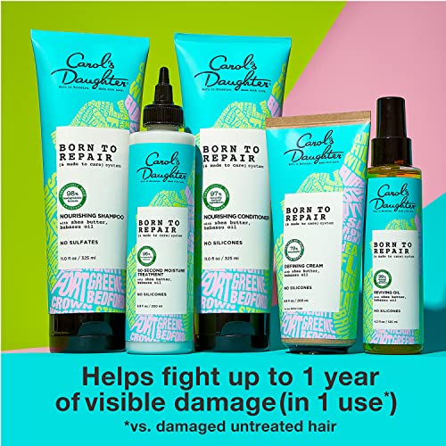 Carol's Daughter Born To Repair clean vegan color-safe packaging detail.