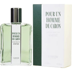 Caron Paris Pour Un Homme EDT notes closeup highlighting lavender and vanilla for versatile scent.