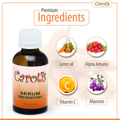 CAROTÏS Brightening Serum dropper closeup for precise spot treatment.