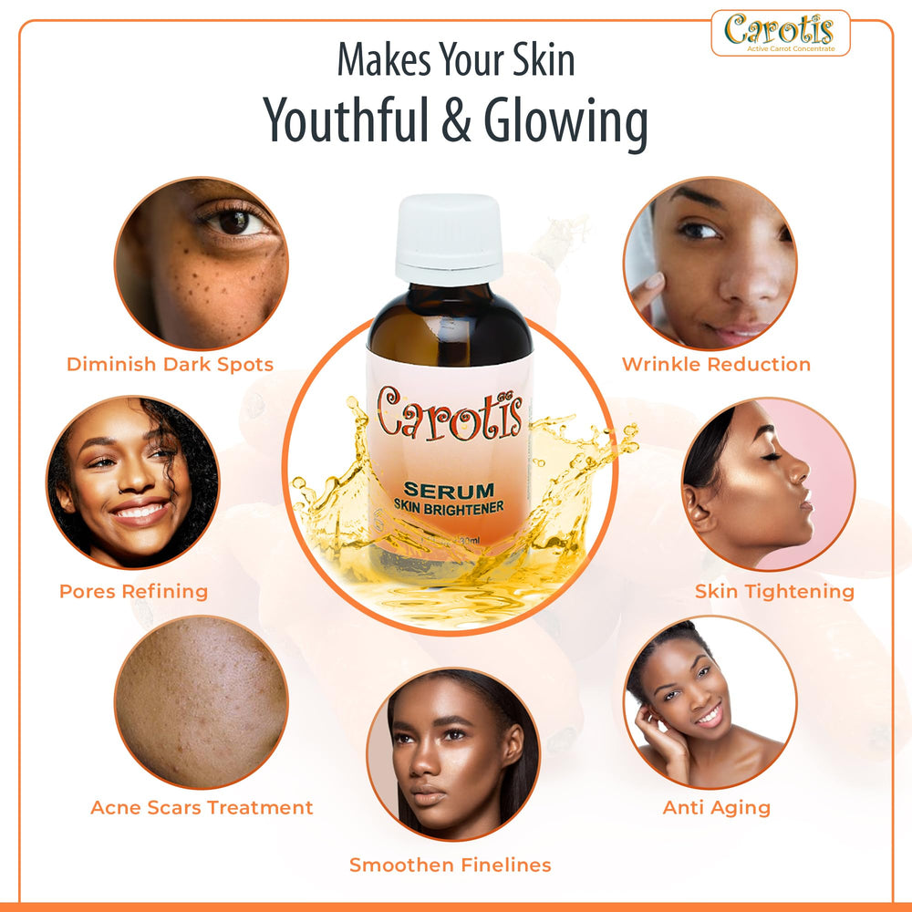 CAROTÏS Brightening Serum texture on skin demonstrates smooth finish.
