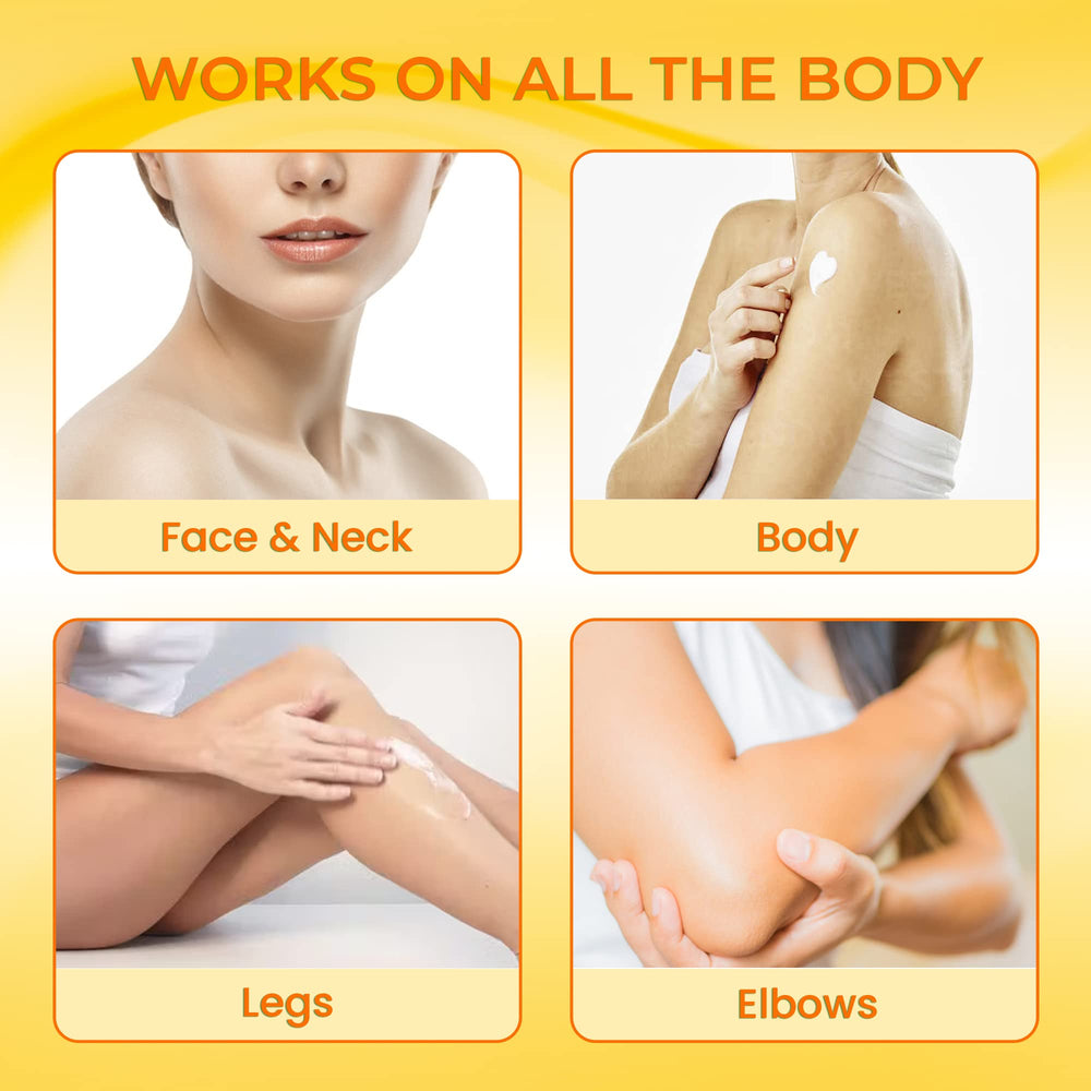 CAROTÏS elbows knees neck application highlighting dark-spot reduction potential