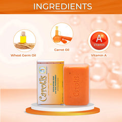 CAROTÏS Exfoliating Soap carrot-oil ingredient highlights carotene for brighter skin