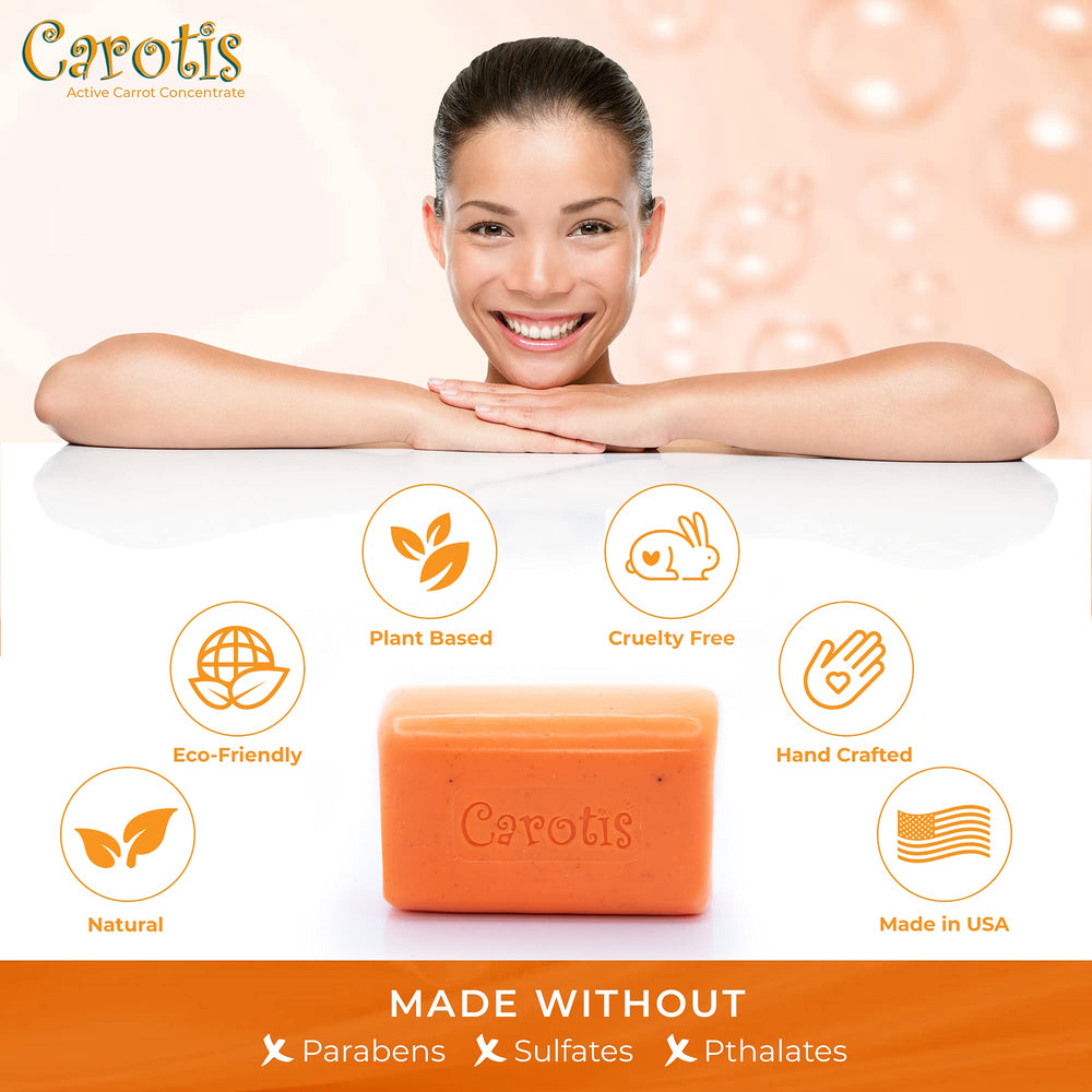 CAROTÏS Exfoliating Soap vitamin-a-rich formulation supports skin renewal