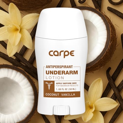 Carpe antiperspirant lotion quick-dry finish reduces greasiness and odor.