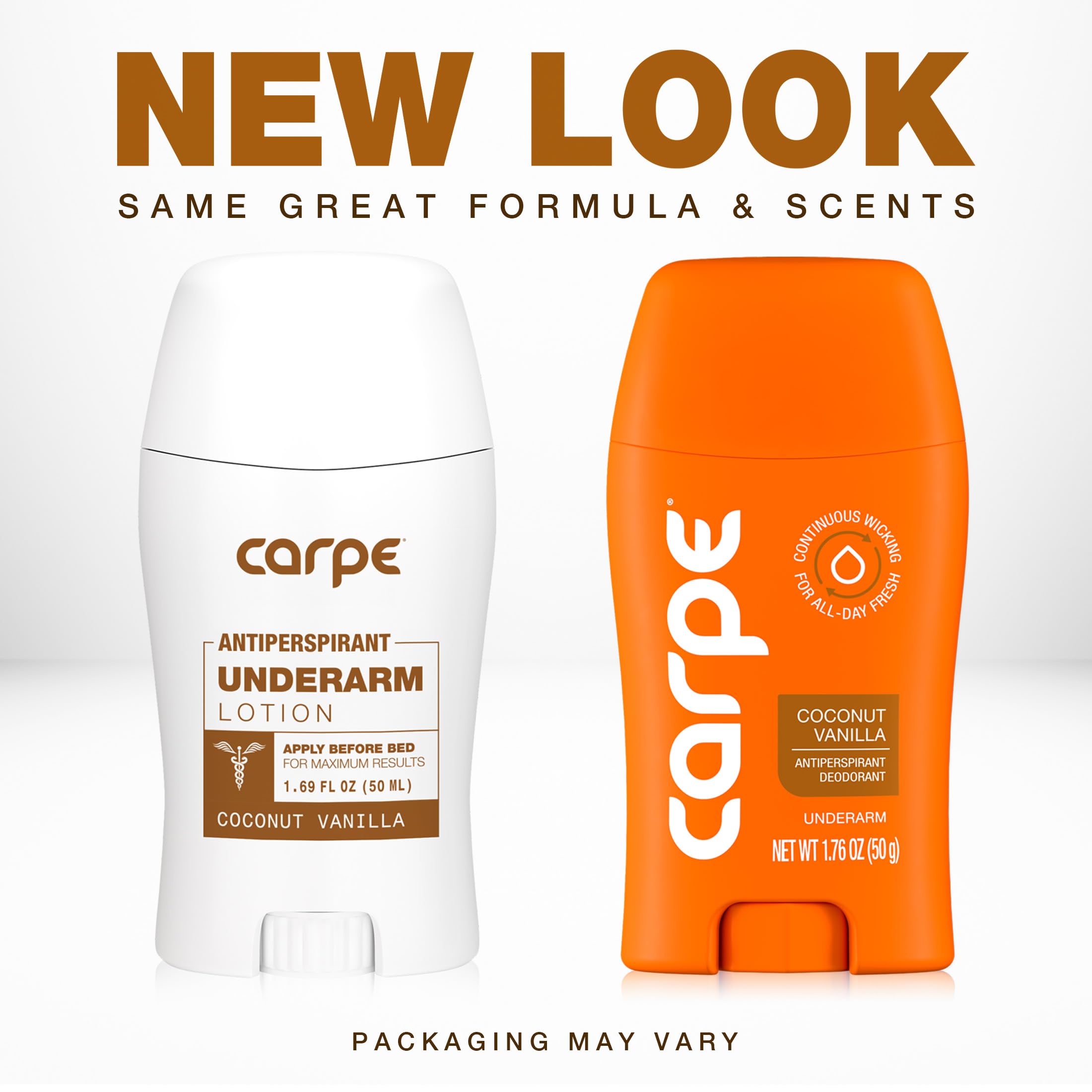 Carpe antiperspirant lotion texture close-up showing light, non-greasy feel.