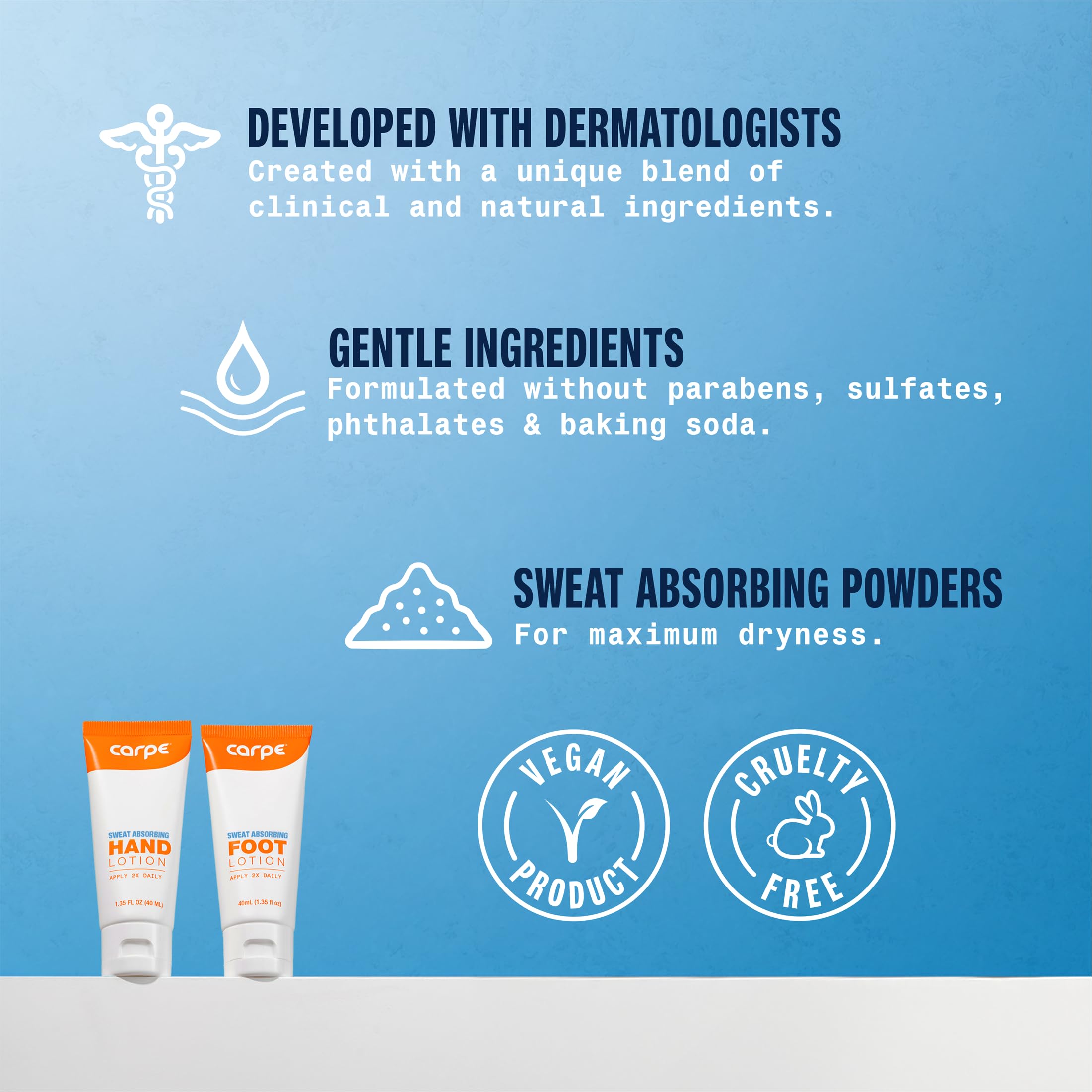 Carpe dermatologist-developed-formula communicates safety and efficacy.