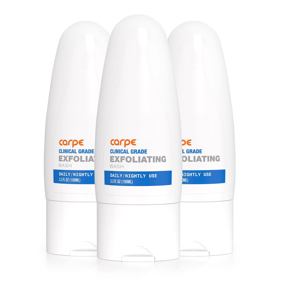 Carpe Exfoliating Underarm Scrub jar close-up showing minty formula and texture for smoother skin